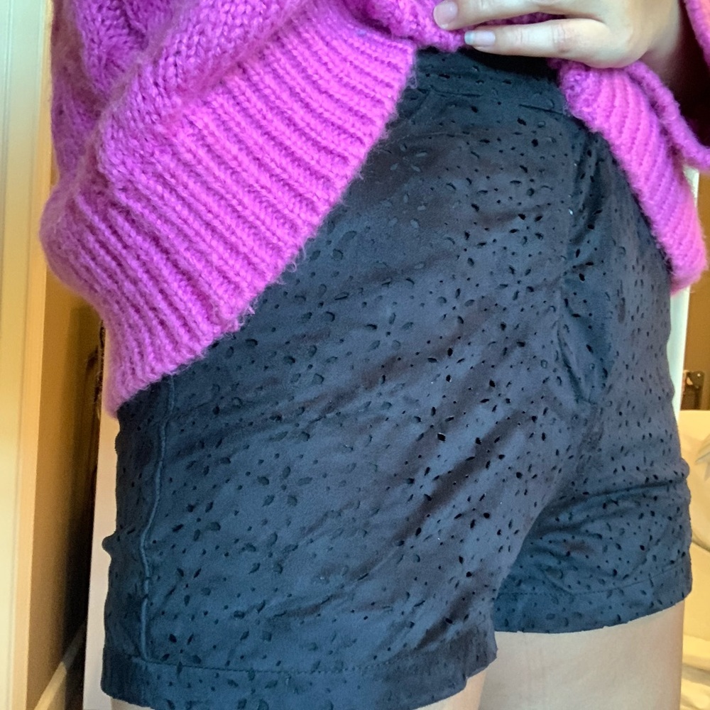 NWT Black Boutique Suede Shorts